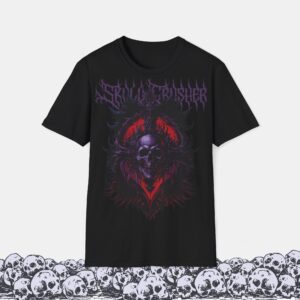 Skull Crusher Unisex Softstyle T-Shirt - Edgy Black Graphic Tee for Music Lovers