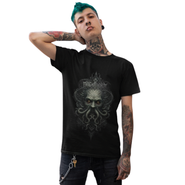 DarkHorn Cthulhu Mythos Black T-Shirt - Image 7